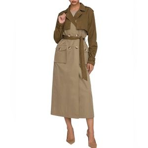 Good American Khaki Trench Coat